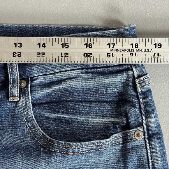 American Eagle Jeans Womens 18 Long Curvy Super High Rise Baggy Straight Stretch - Picture 7 of 11
